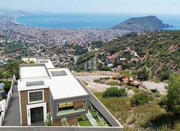 Elite two-storey villas 4 + 1, 300m², under construction in the central mountainous region of Alanya - Tepe. ID-13318 фото-12