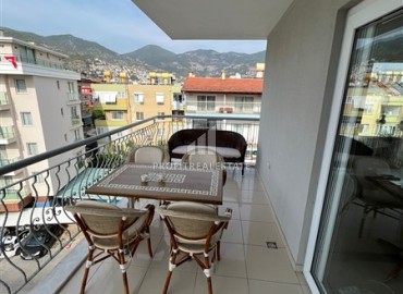 Furnished penthouse with three bedrooms and a jacuzzi, for a residence permit, with sea views, 300 meters from the beach, in the center of Alanya ID-16290 фото-17