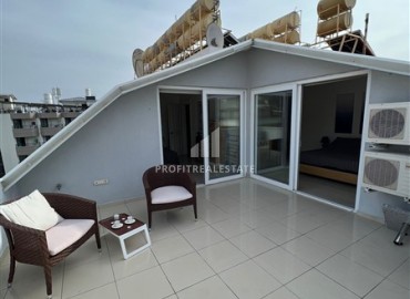 Меблированный пентхаус с тремя спальнями и джакузи, для ВНЖ, с видом на море, в 300 метрах от пляжа, в центре Аланьи ID-16290 фото-19
