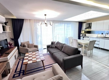 View duplex apartment 2+1, with a modern interior, in a luxury residence, Kargicak, Alanya ID-16315 фото-2