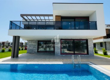 Modern villa for residence permit, 4+1, unfurnished, with kitchenette, 400 meters from the sea, Camyuva, Kemer, Antalya ID-16348 фото-1