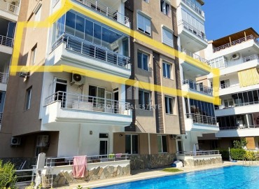 Apartment 3+1 partially furnished, with stylish finishes and a glazed balcony, Lara, Antalya ID-16377 фото-1