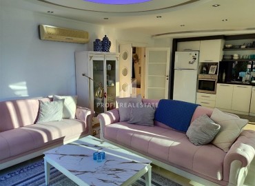 Furnished two bedroom apartment with panoramic windows, in a residence with a swimming pool, Oba, Alanya ID-16402 фото-1