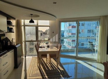Меблированная трёхкомнатная квартира с панорамными окнами, в комплексе с бассейном, Оба, Аланья ID-16402 фото-2