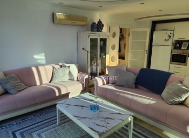 Furnished two bedroom apartment with panoramic windows, in a residence with a swimming pool, Oba, Alanya ID-16402 фото-7