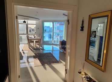 Furnished two bedroom apartment with panoramic windows, in a residence with a swimming pool, Oba, Alanya ID-16402 фото-10