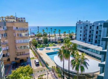 Furnished one-bedroom apartment, 65m², with two balconies and sea and mountain views in a residence with a swimming pool in Oba, Alanya. ID-16421 фото-13