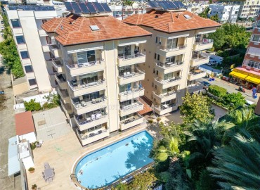 Furnished one-bedroom apartment, 65m², with two balconies and sea and mountain views in a residence with a swimming pool in Oba, Alanya. ID-16421 фото-16