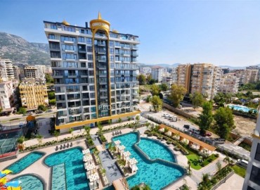 Furnished 1+1 apartment with sea views in a premium residential residence on the first coastline, Mahmutlar, Alanya ID-16448 фото-14