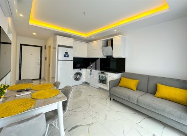 Стильная квартира с одной спальней, 45м² в резиденции 2022 года, с инфраструктурой в центре Алании ID-16488 фото-3