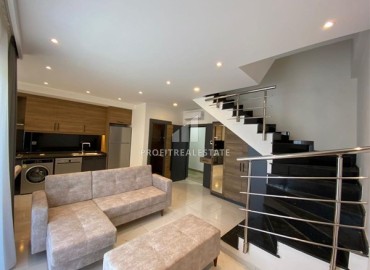 Stylish duplex 2+1, 100 m², in a small apartment residence with good facilities in the Oba area, Alanya ID-16494 фото-1