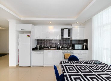 Bright modern one-bedroom apartment 55m², 300 meters from the sea, in a residence with facilities, Kestel, Alanya ID-16580 фото-7