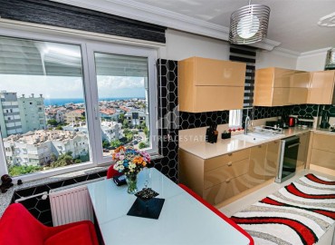 Фешенебельные меблированные апартаменты 2+1 с видом на море и застеклённым балконом, Лара, Анталья ID-16583 фото-8