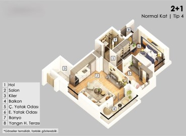 Investment project: family apartment, 85-180m², in a cozy residence in Antalya&#39;s Muratpasa area ID-16642 фото-11