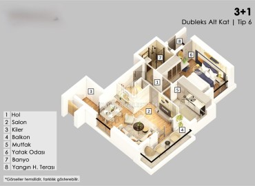 Инвестиционный проект: семейные квартиры, 85-180м², в уютном комплексе в районе Анталии Муратпаша ID-16642 фото-15