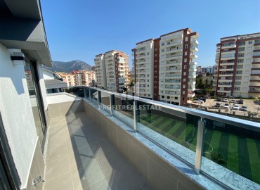 New two-level apartment 2+1, unfurnished, in a residence with developed facilities in Oba, Alanya ID-16670 фото-8