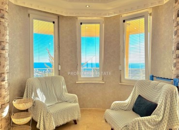 Furnished villa 3+1 for citizenship, overlooking the Mediterranean Sea, jacuzzi and private pool, Kestel, Alanya ID-16704 фото-4