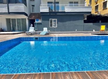 Furnished apartment 2+1, 100m², in a residence with a swimming pool 50m from the sea in Oba, Alanya, with the possibility of a residence permit. ID-16742 фото-12