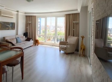 Two bedroom furnished apartment for a residence permit, with an interior in light colors and a glazed balcony, Cikcilli, Alanya 16760 ID-16760 фото-10