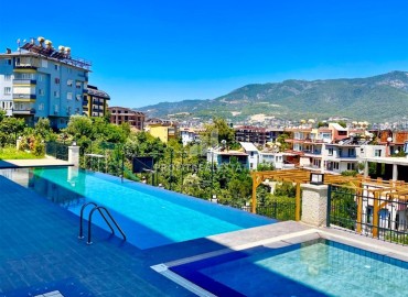 View one-bedroom apartment, 55m², in a premium residence at the foot of the mountains in Oba, Alanya ID-16772 фото-10