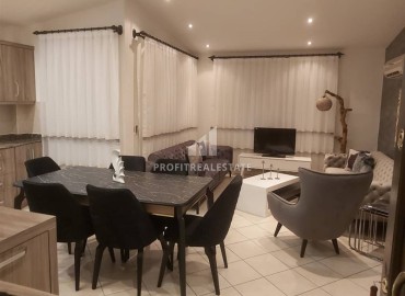 Stylish modern furnished apartment 2+1, 110m², with sea views and glazed balconies, Cikcilli, Alanya ID-16844 фото-5