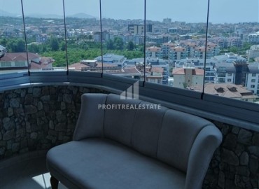 Stylish modern furnished apartment 2+1, 110m², with sea views and glazed balconies, Cikcilli, Alanya ID-16844 фото-12