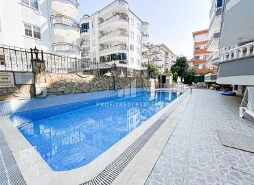 Furnished apartment 2+1, suitable for a residence permit, with a glazed balcony, 400 meters from the sea, Oba, Alanya ID-16845 фото-14