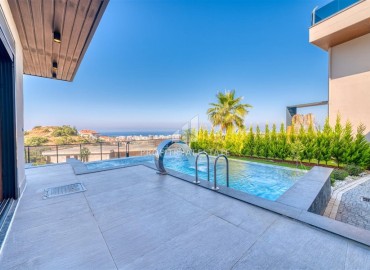 Luxurious new villa for Turkish passport with four bedrooms and panoramic sea views, Kargicak, Alanya ID-16847 фото-11