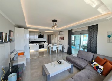 Luxurious apartment with stylish furnishings, 3+1, 130m², with a large glazed balcony, Oba, Alanya ID-16868 фото-3