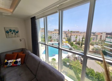 Luxurious apartment with stylish furnishings, 3+1, 130m², with a large glazed balcony, Oba, Alanya ID-16868 фото-5