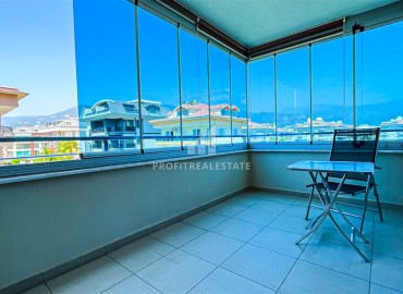 Stylishly furnished apartment for residence permit 2+1, with a glazed balcony, in a residence with facilities, Oba, Alanya ID-16881 фото-15