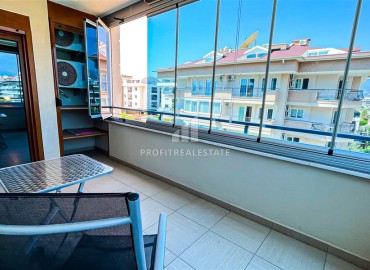 Stylishly furnished apartment for residence permit 2+1, with a glazed balcony, in a residence with facilities, Oba, Alanya ID-16881 фото-16