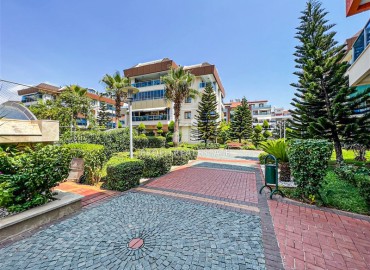 Stylishly furnished apartment for residence permit 2+1, with a glazed balcony, in a residence with facilities, Oba, Alanya ID-16881 фото-20