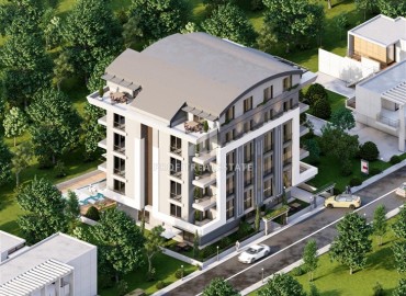 Двухкомнатные квартиры, 60м², в комплексе с бассейном на этапе строительства в Анталии, район Коньяалты ID-16971 фото-3