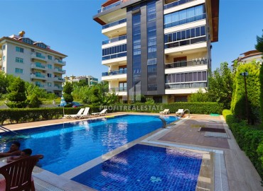 Furnished one bedroom apartment in a residence with facilities 100m from the sea in the Kestel area, Alanya ID-16972 фото-1