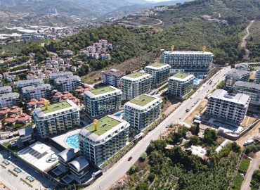 Elegant one bedroom apartment, 70m², with sea view in luxury residence, Kargicak, Alanya ID-17093 фото-12