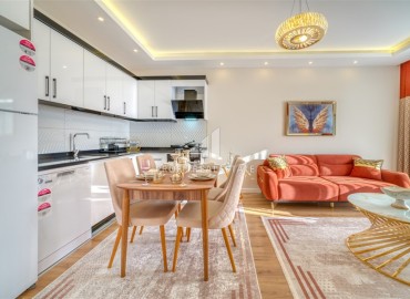 Фешенебельная двухкомнатная квартира, 55м², в комфортабельной новостройке в районе Кестель, Алания ID-17509 фото-6