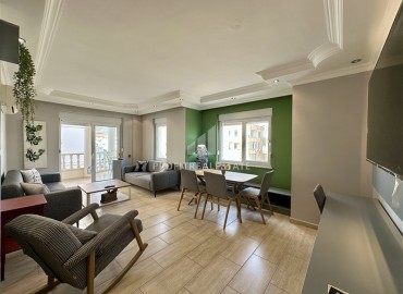 Меблированная квартира с двумя спальнями, 110м², в комплексе с бассейном, в 150м от моря в районе Алании Оба под ВНЖ ID-17706 фото-4
