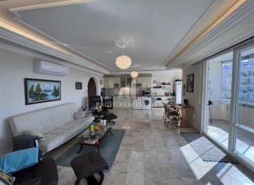 Меблированная квартира с двумя спальнями, 125м² с видом на море и отличной локацией в центре района Махмутлар, Алания ID-17717 фото-5