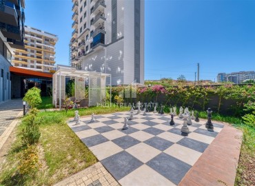 Меблированная трехкомнатная квартира, 85м², на высоком этаже в комплексе премиум класса в Махмутларе, Алания ID-17726 фото-12
