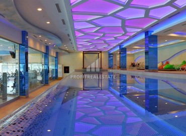 Меблированная двухкомнатная квартира, 55м², с видом на море в элитном комплексе Махмулара, Алания ID-17742 фото-15