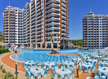 Меблированная двухкомнатная квартира, 55м², с видом на море в элитном комплексе Махмулара, Алания ID-17742 фото-20