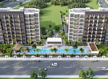 Квартиры 1+1 и 2+1, 47-70м², в новом комплексе с инфраструктурой в Анталии, Алтынташ на этапе строительства ID-18009 фото-9