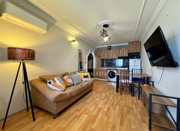 Симпатичная двухкомнатная квартира, 55м², в уютном комплексе в 350м от моря в центре района Оба, Алания ID-18012 фото-2