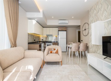 Стильная двухкомнатная квартира, 60м², с видом на горы в новом комплексе премиум класса в центре Алании ID-18015 фото-3