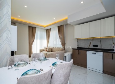 Стильная двухкомнатная квартира, 60м², с видом на горы в новом комплексе премиум класса в центре Алании ID-18015 фото-6