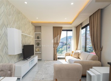 Стильная двухкомнатная квартира, 60м², с видом на горы в новом комплексе премиум класса в центре Алании ID-18015 фото-7