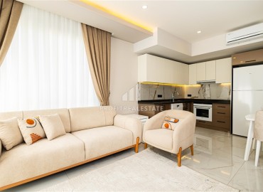 Стильная двухкомнатная квартира, 60м², с видом на горы в новом комплексе премиум класса в центре Алании ID-18015 фото-9