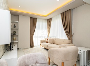 Стильная двухкомнатная квартира, 60м², с видом на горы в новом комплексе премиум класса в центре Алании ID-18015 фото-10