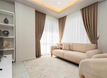 Стильная двухкомнатная квартира, 60м², с видом на горы в новом комплексе премиум класса в центре Алании ID-18015 фото-11